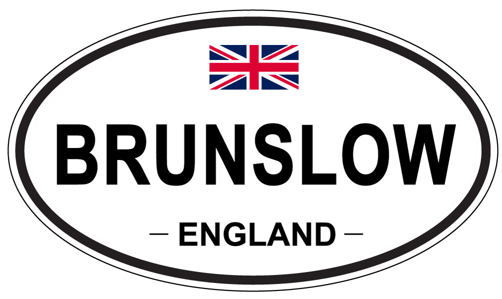 BRUNSLOW, ENGLAND - Oval Sticker