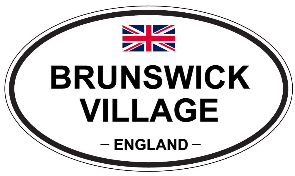 BRUNSWICK VILLAGE, ENGLAND - Oval Sticker