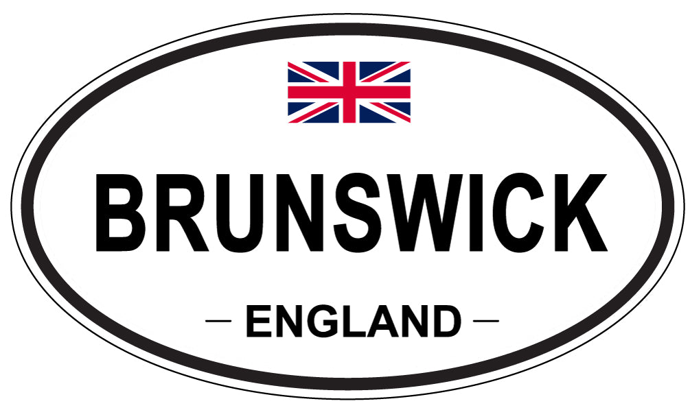 BRUNSWICK, ENGLAND - Oval Sticker