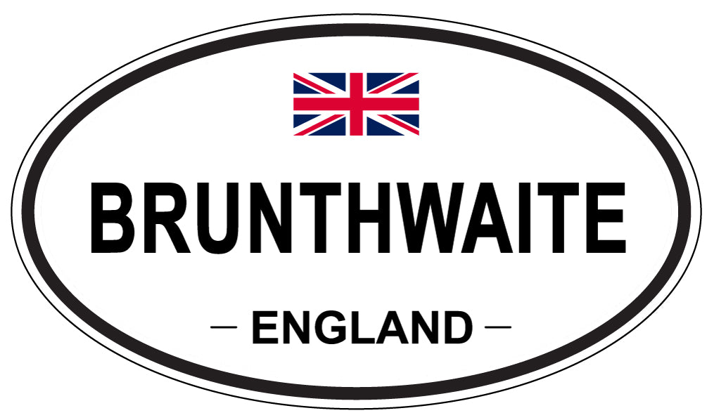 BRUNTHWAITE, ENGLAND - Oval Sticker