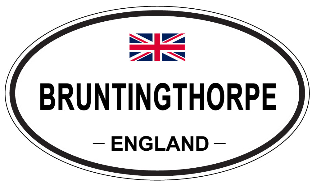 BRUNTINGTHORPE, ENGLAND - Oval Sticker