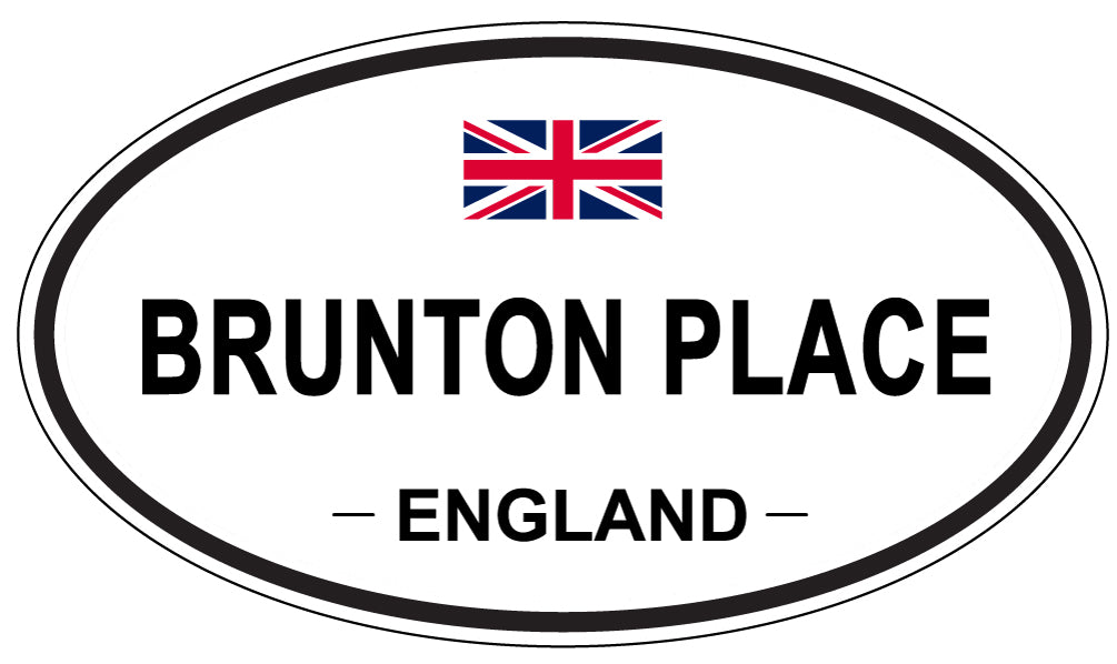 BRUNTON PLACE, ENGLAND - Oval Sticker