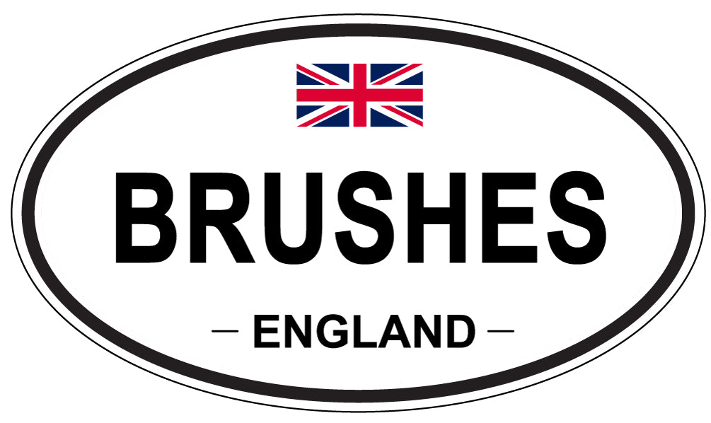 BRUSHES, ENGLAND - Oval Sticker