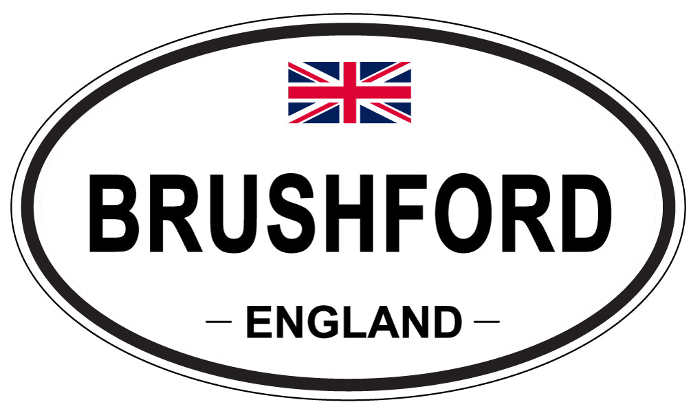 BRUSHFORD, ENGLAND - Oval Sticker