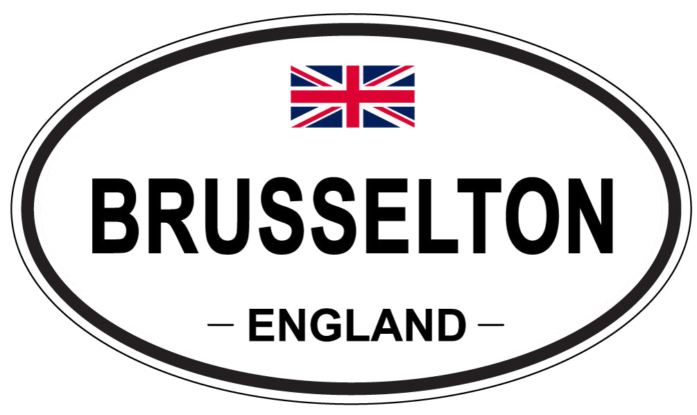 BRUSSELTON, ENGLAND - Oval Sticker
