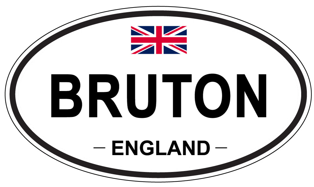 BRUTON, ENGLAND - Oval Sticker