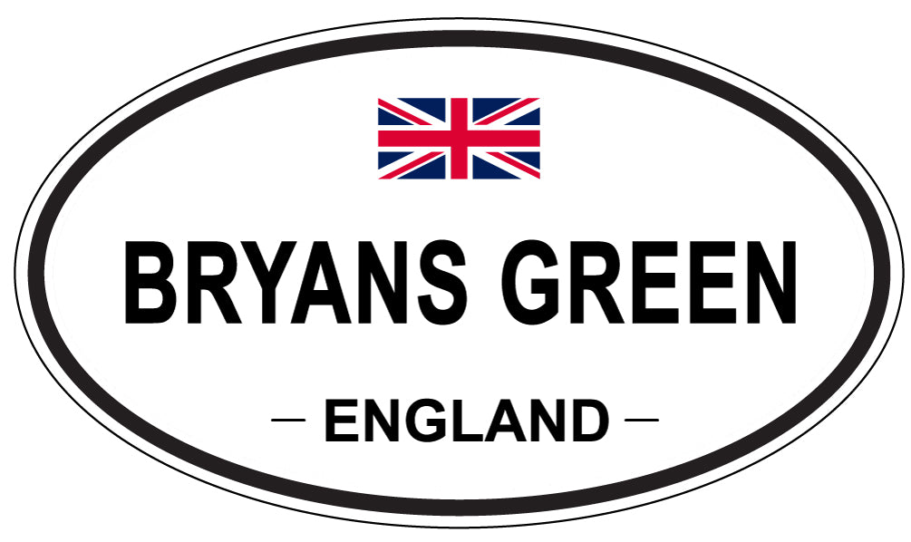 BRYANS GREEN, ENGLAND - Oval Sticker