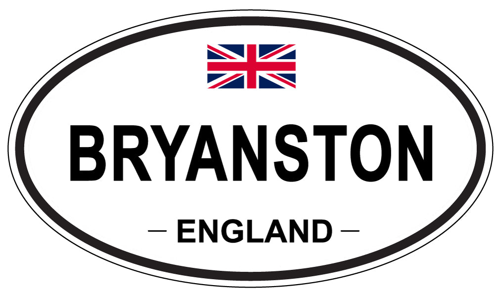 BRYANSTON, ENGLAND - Oval Sticker