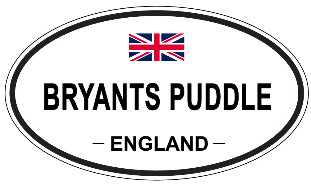BRYANTS PUDDLE, ENGLAND - Oval Sticker