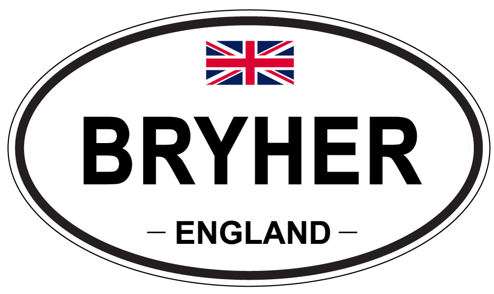 BRYHER, ENGLAND - Oval Sticker