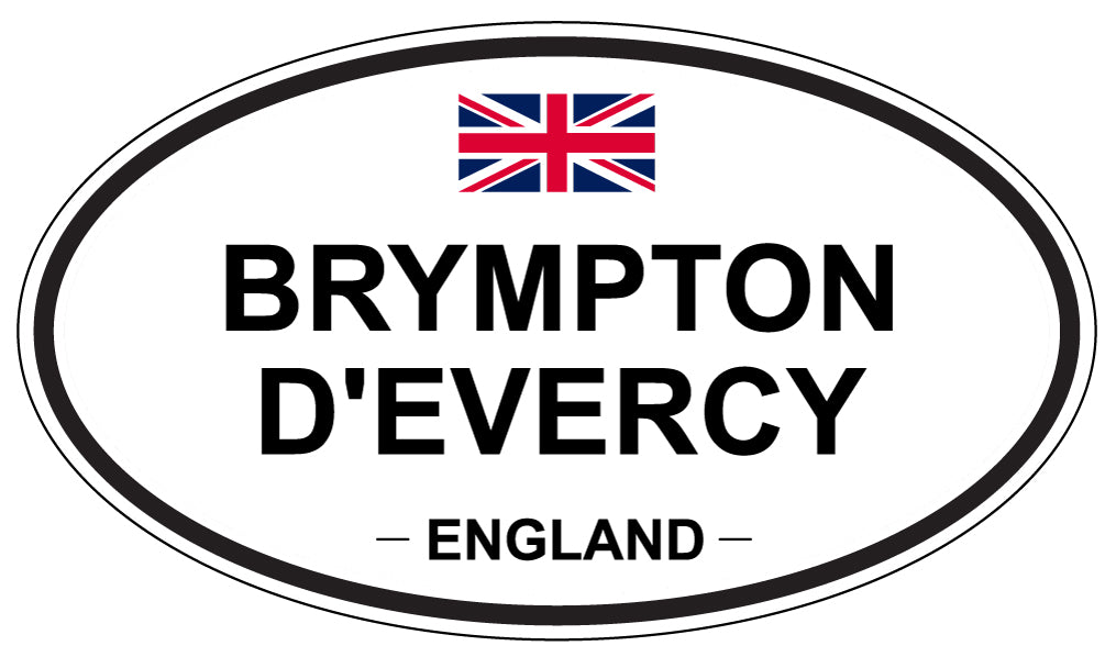 BRYMPTON D'EVERCY, ENGLAND - Oval Sticker