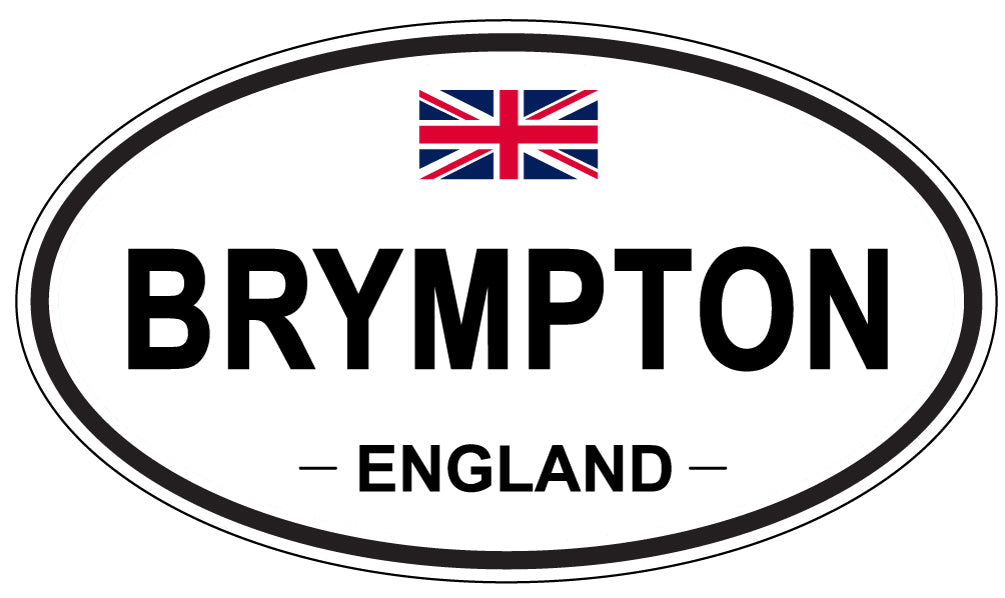 BRYMPTON, ENGLAND - Oval Sticker