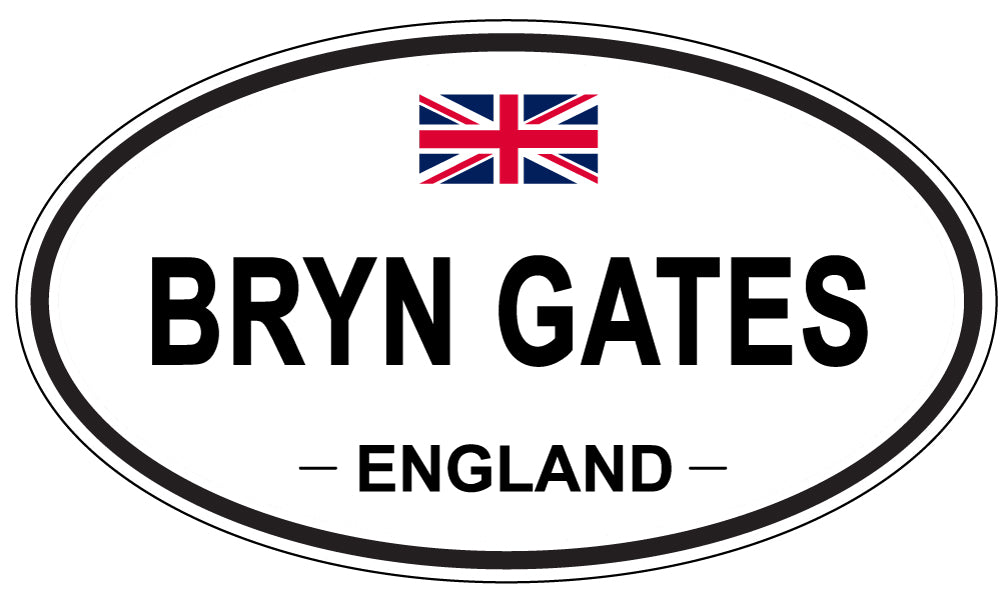 BRYN GATES, ENGLAND - Oval Sticker