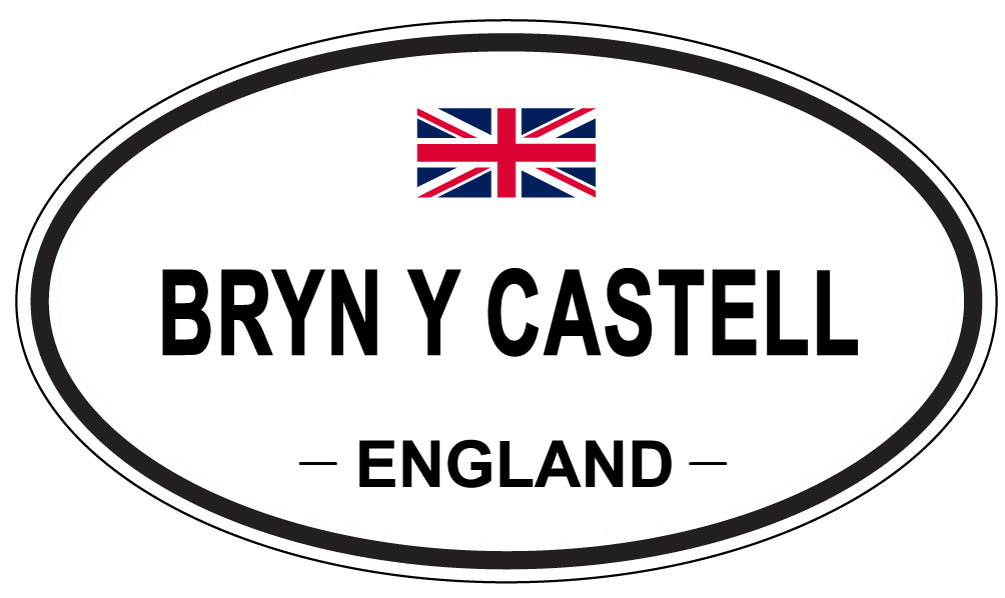 BRYN Y CASTELL, ENGLAND - Oval Sticker