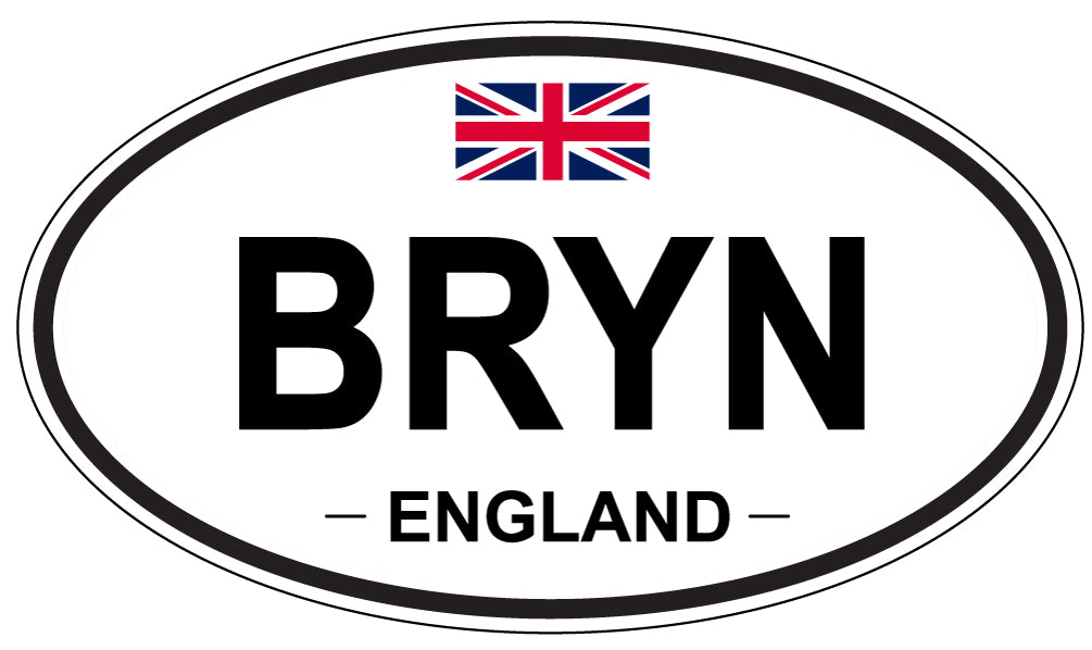 BRYN, ENGLAND - Oval Sticker