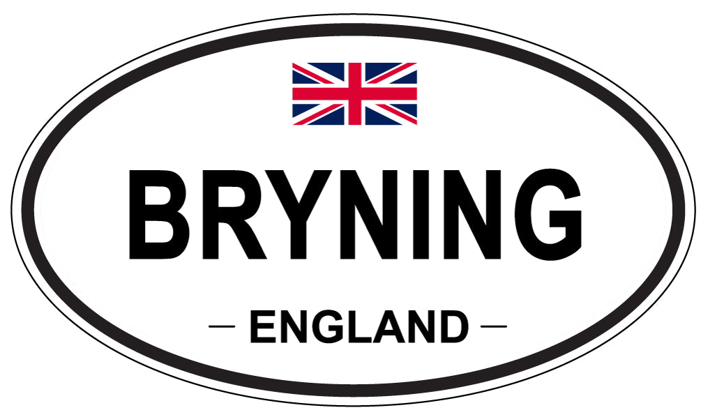 BRYNING, ENGLAND - Oval Sticker