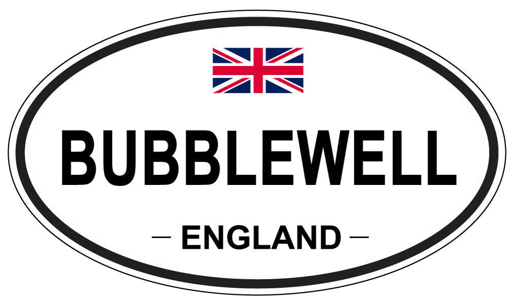 BUBBLEWELL, ENGLAND - Oval Sticker