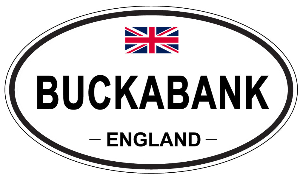 BUCKABANK, ENGLAND - Oval Sticker