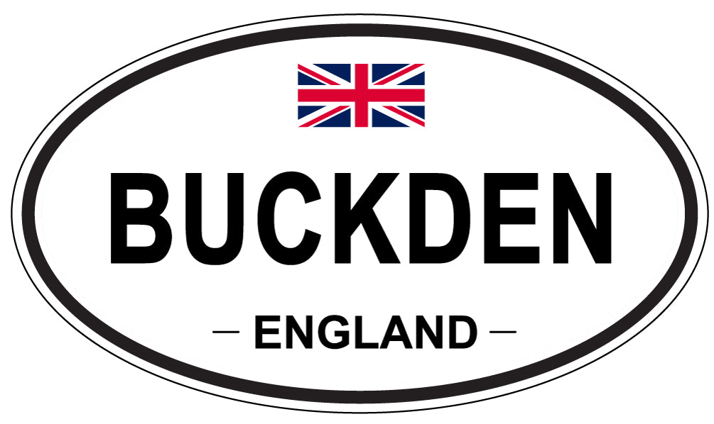 BUCKDEN, ENGLAND - Oval Sticker