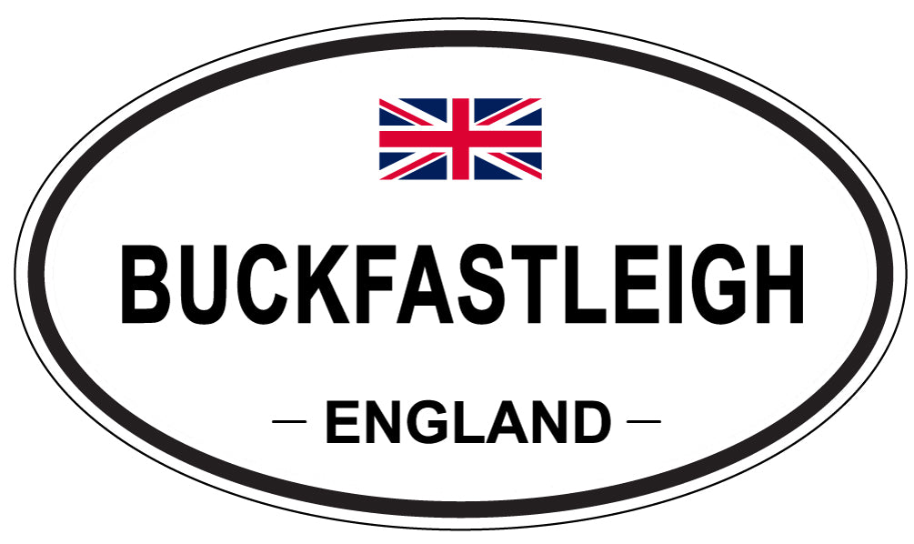 BUCKFASTLEIGH, ENGLAND - Oval Sticker