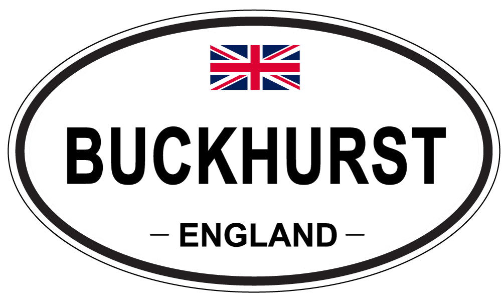 BUCKHURST, ENGLAND - Oval Sticker