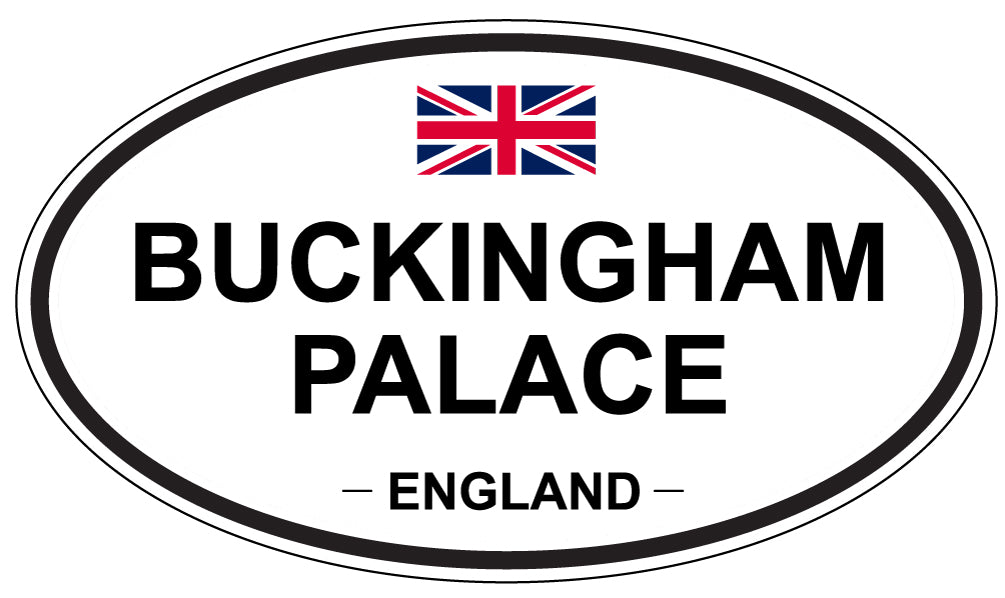 BUCKINGHAM PALACE, ENGLAND - Oval Sticker