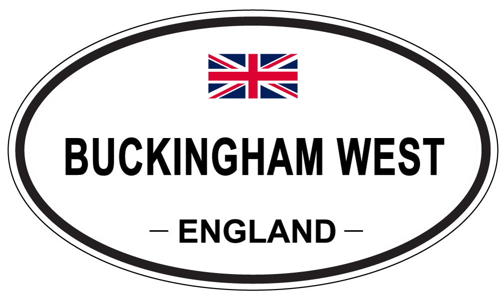 BUCKINGHAM WEST, ENGLAND - Oval Sticker
