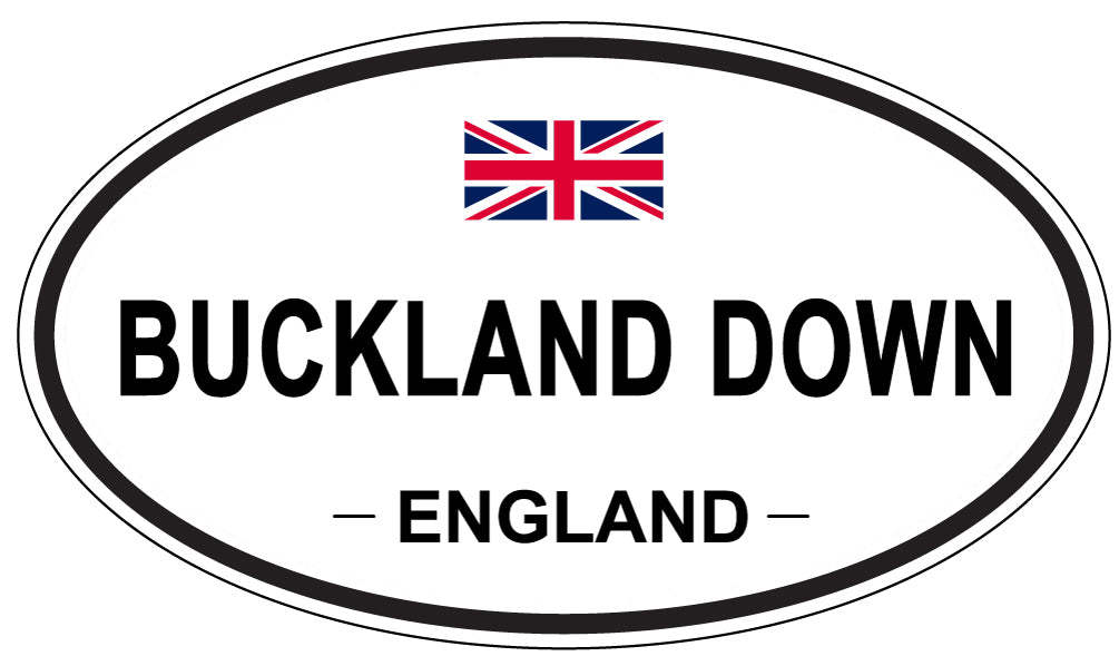 BUCKLAND DOWN, ENGLAND - Oval Sticker