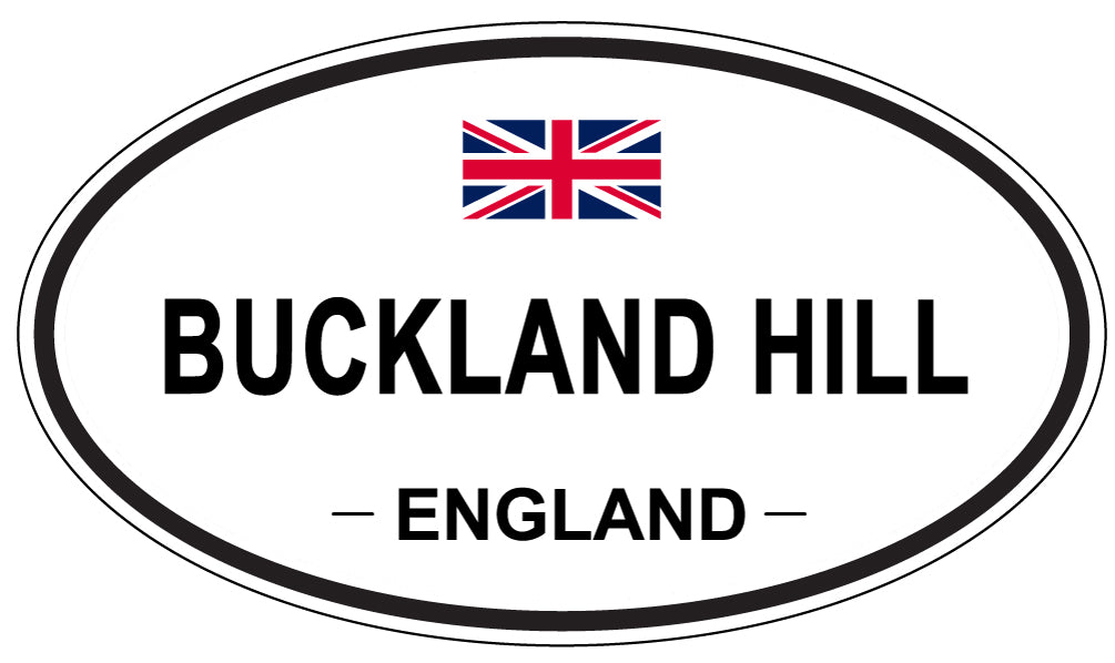 BUCKLAND HILL, ENGLAND - Oval Sticker