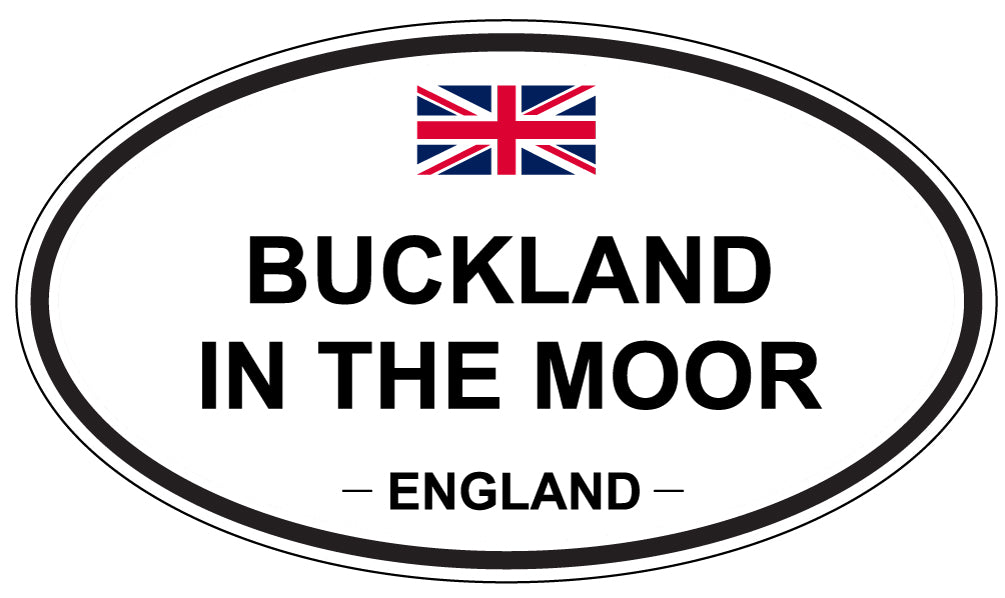 BUCKLAND IN THE MOOR, ENGLAND - Oval Sticker