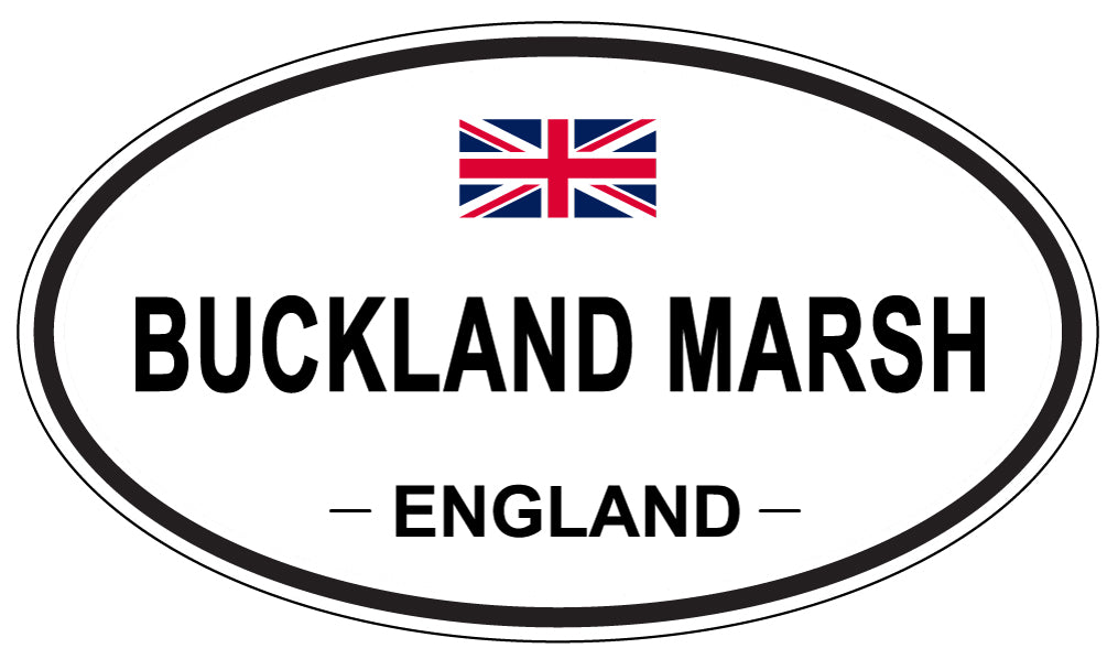 BUCKLAND MARSH, ENGLAND - Oval Sticker