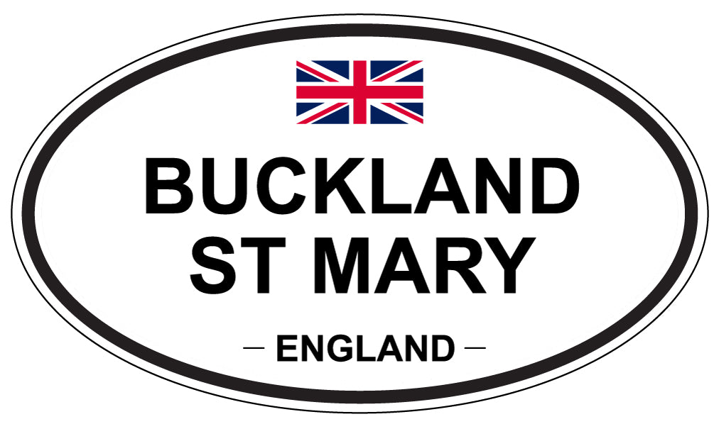 BUCKLAND ST MARY, ENGLAND - Oval Sticker