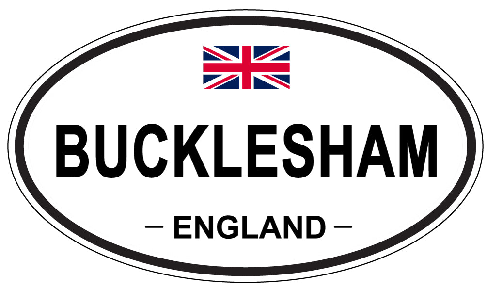 BUCKLESHAM, ENGLAND - Oval Sticker