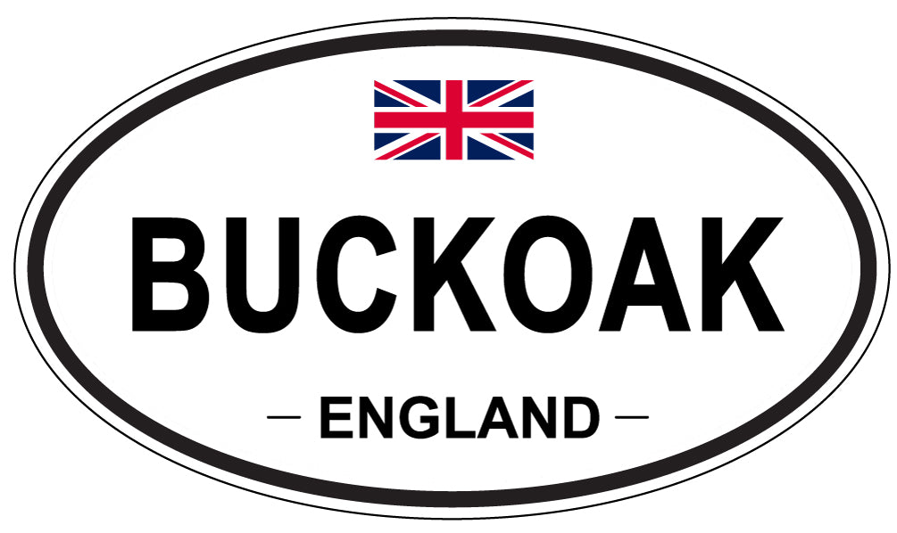 BUCKOAK, ENGLAND - Oval Sticker