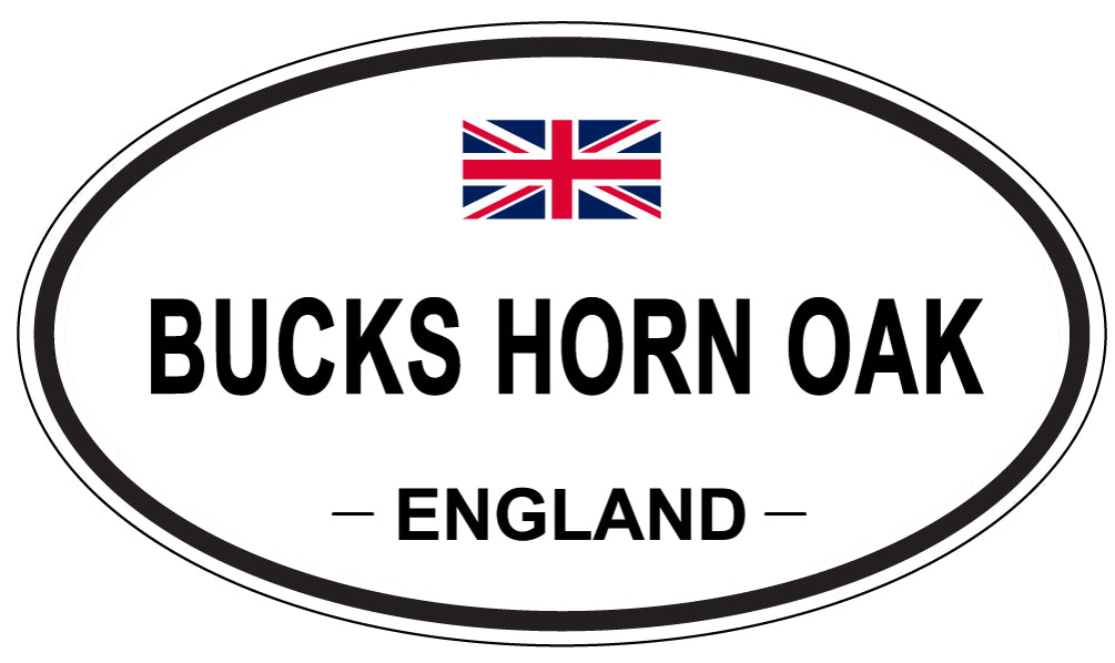 BUCKS HORN OAK, ENGLAND - Oval Sticker