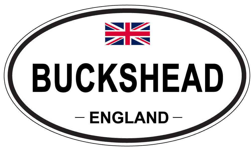 BUCKSHEAD, ENGLAND - Oval Sticker