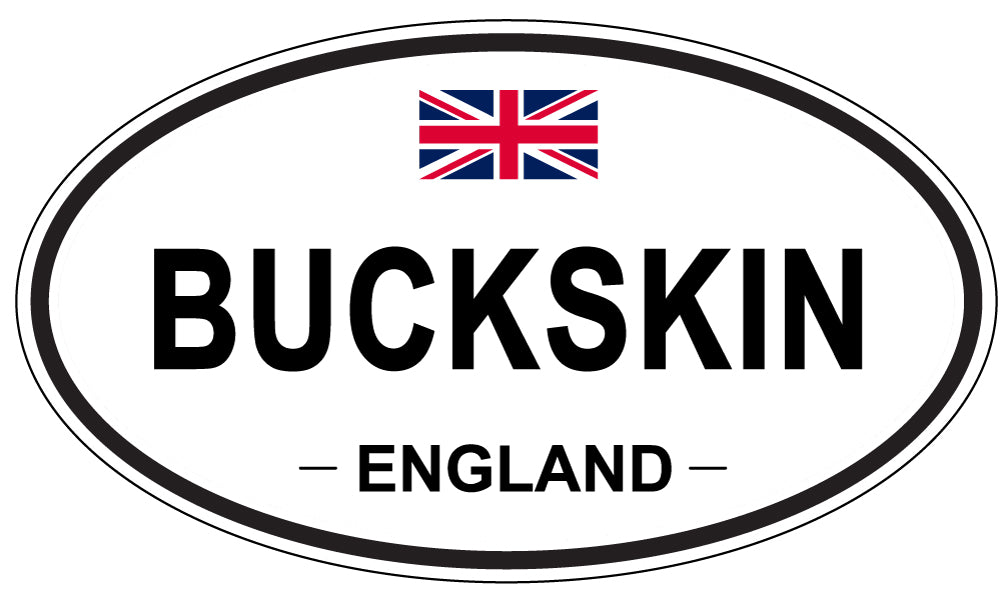 BUCKSKIN, ENGLAND - Oval Sticker