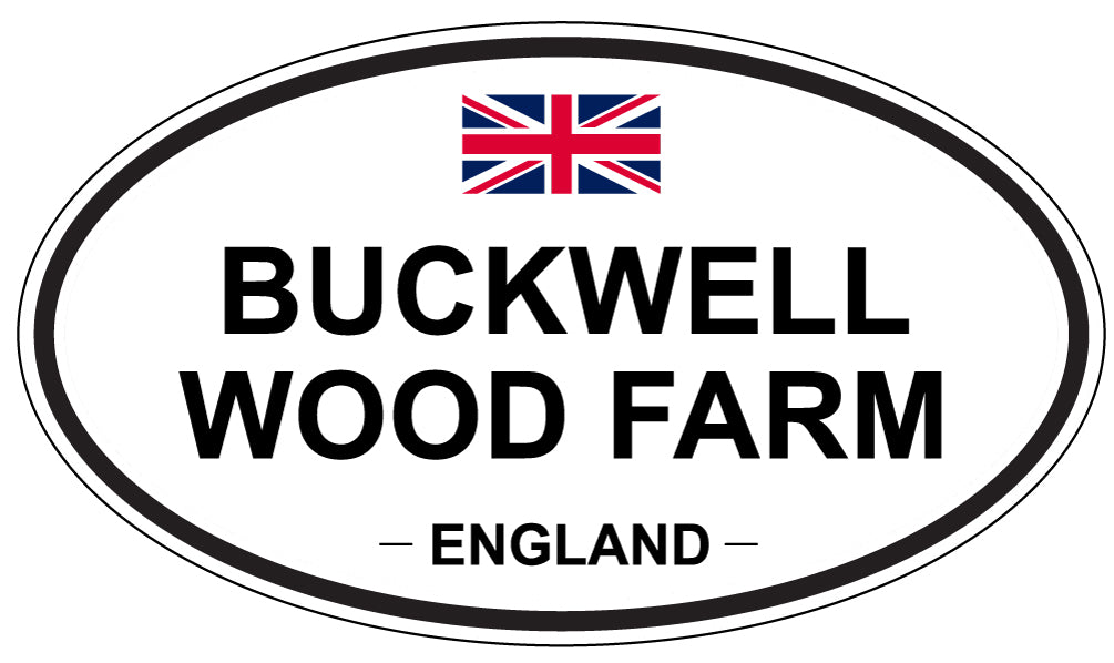 BUCKWELL WOOD FARM, ENGLAND - Oval Sticker