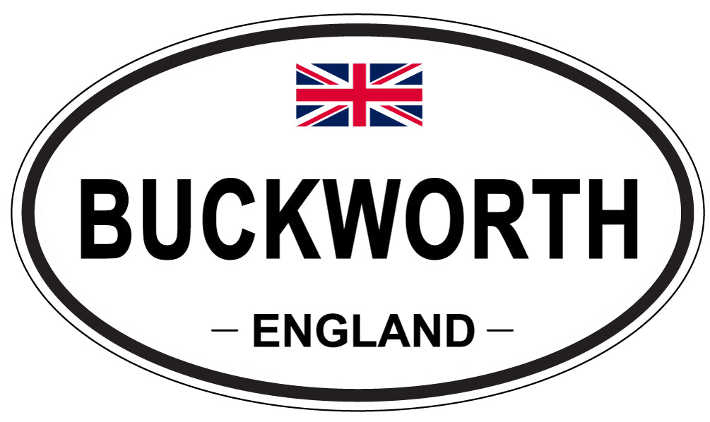 BUCKWORTH, ENGLAND - Oval Sticker