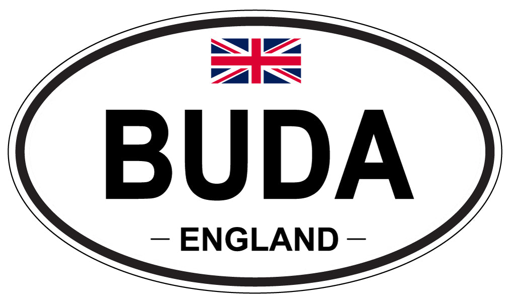 BUDA, ENGLAND - Oval Sticker
