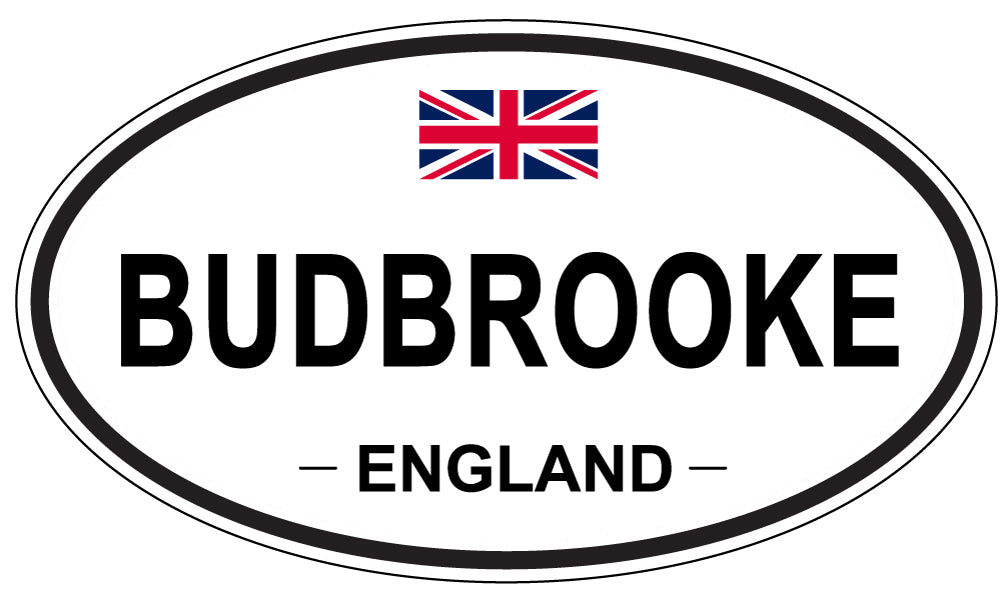 BUDBROOKE, ENGLAND - Oval Sticker
