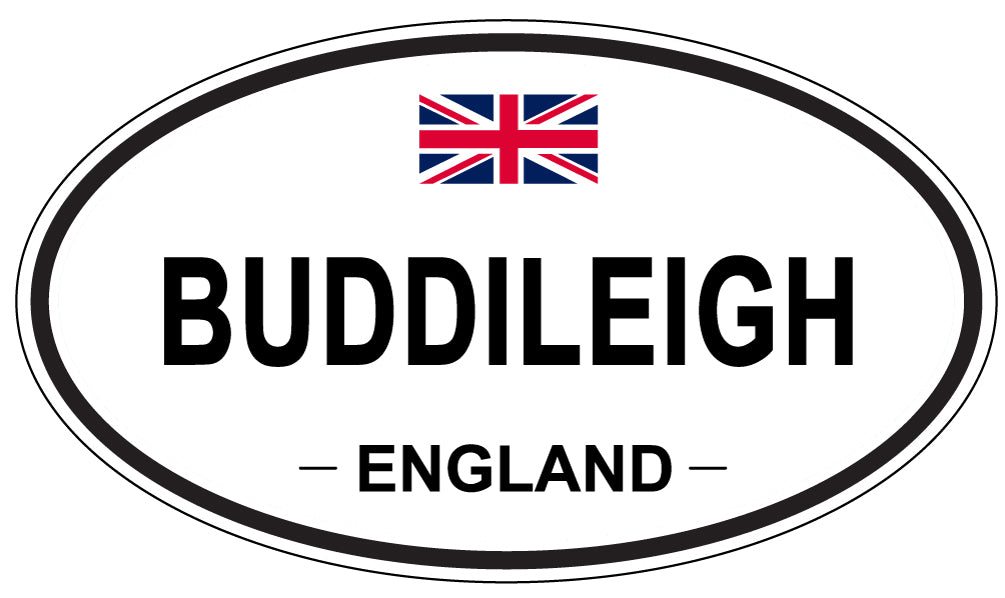 BUDDILEIGH, ENGLAND - Oval Sticker