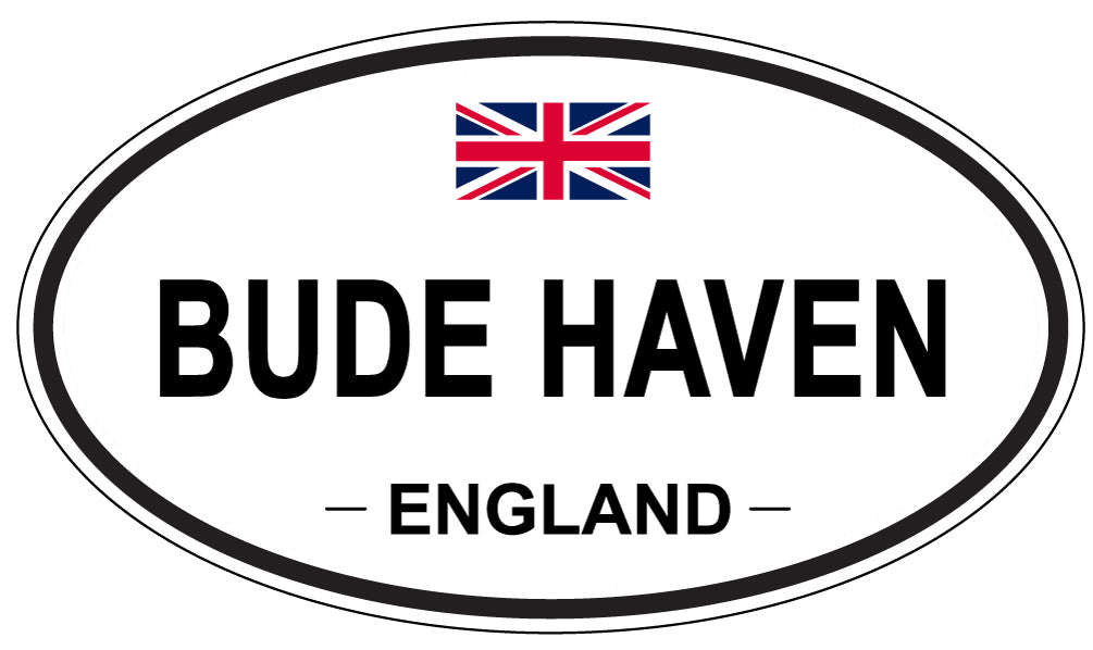 BUDE HAVEN, ENGLAND - Oval Sticker