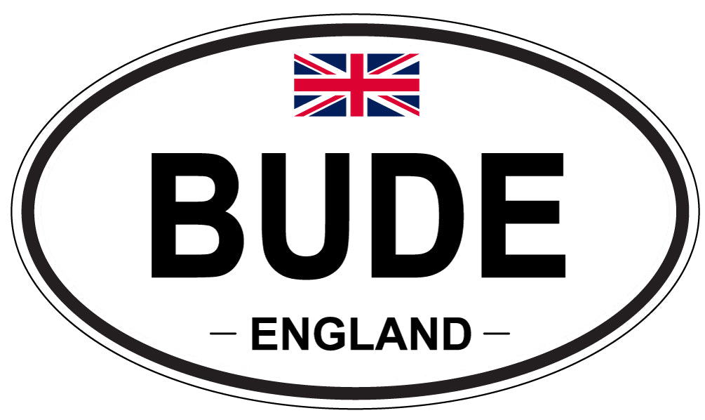 BUDE, ENGLAND - Oval Sticker