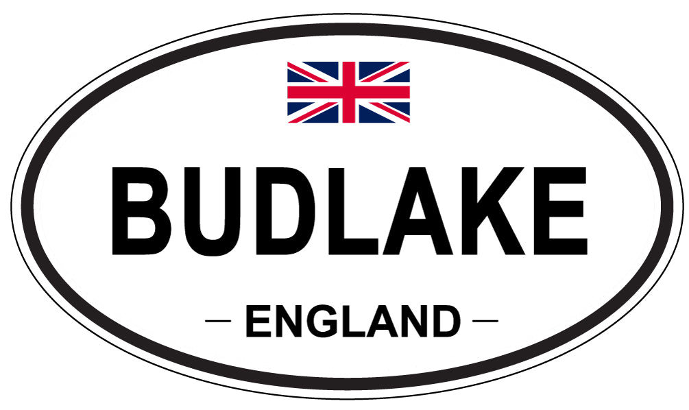 BUDLAKE, ENGLAND - Oval Sticker