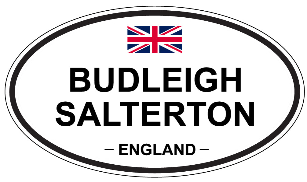 BUDLEIGH SALTERTON, ENGLAND - Oval Sticker