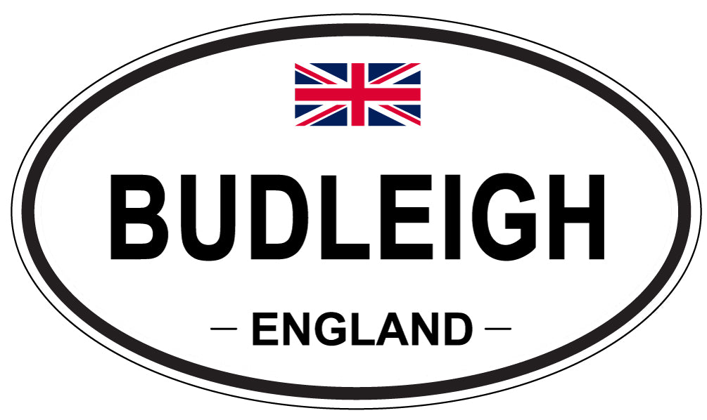 BUDLEIGH, ENGLAND - Oval Sticker