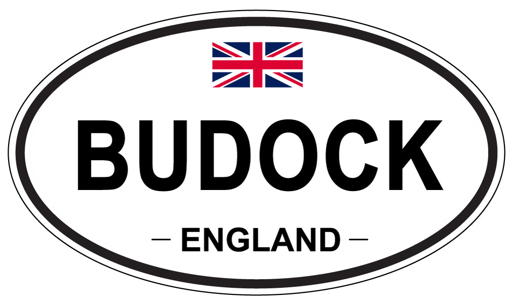 BUDOCK, ENGLAND - Oval Sticker