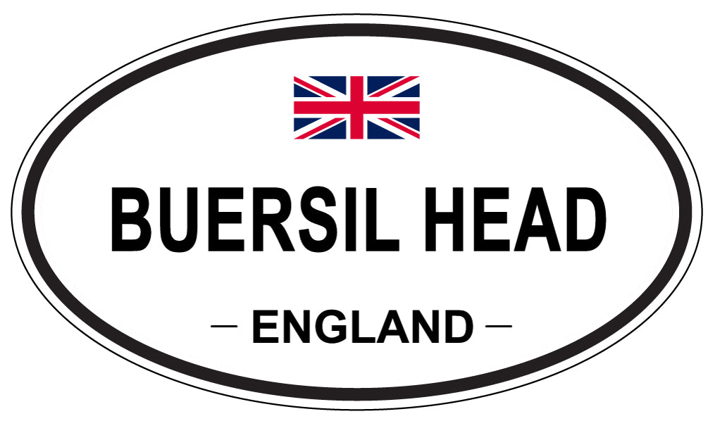 BUERSIL HEAD, England - Oval Magnet