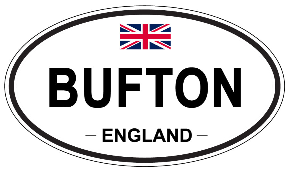 BUFTON, ENGLAND - Oval Sticker